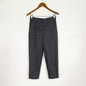 Babaton Atelier Cohen Wool Cashmere Pant Trouser Size‎ 4 Plaid Gray Business